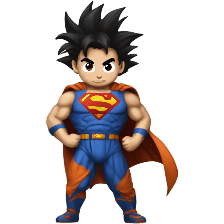 Goku fighting superman emoji