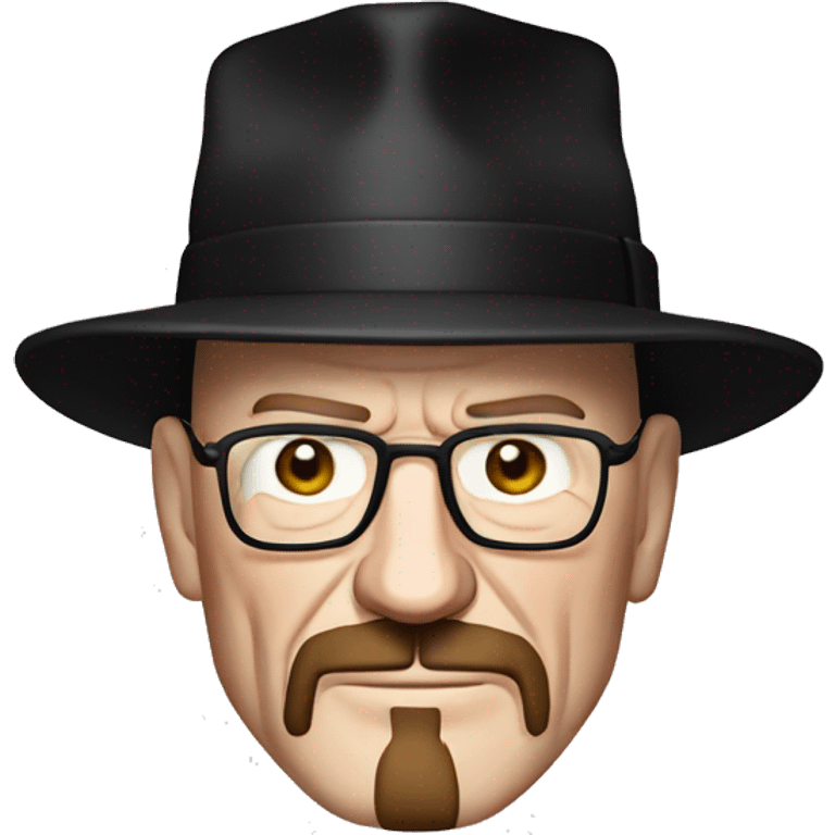 walter white wearing a black hat heisenberg emoji