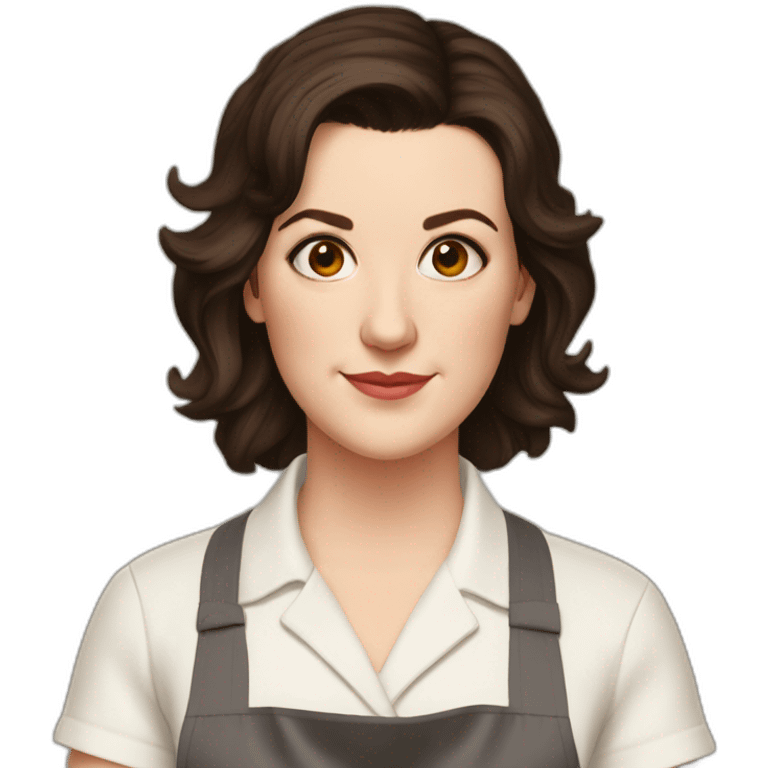 Melanie lynskey apron brown hair emoji