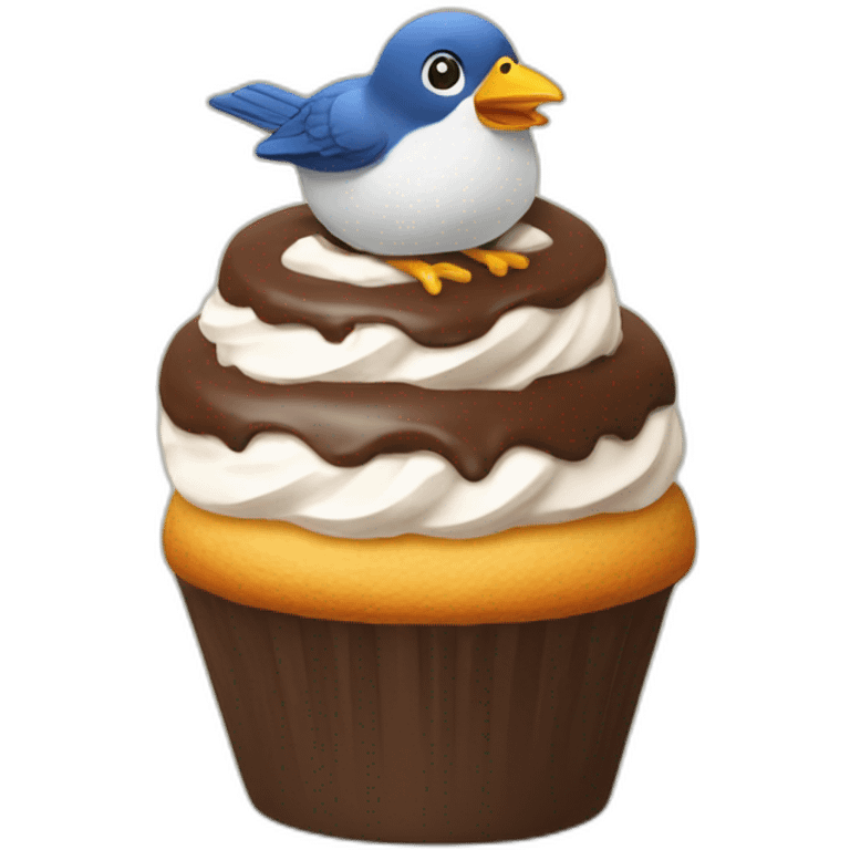 Écureuil mi oiseau mi gâteau emoji