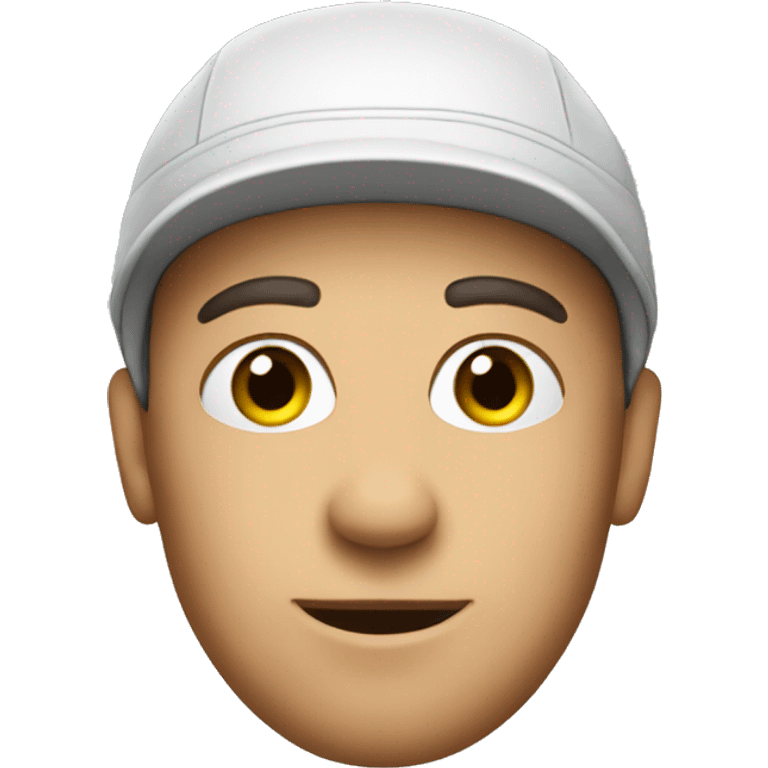 Cyclist with cycling cap on emoji