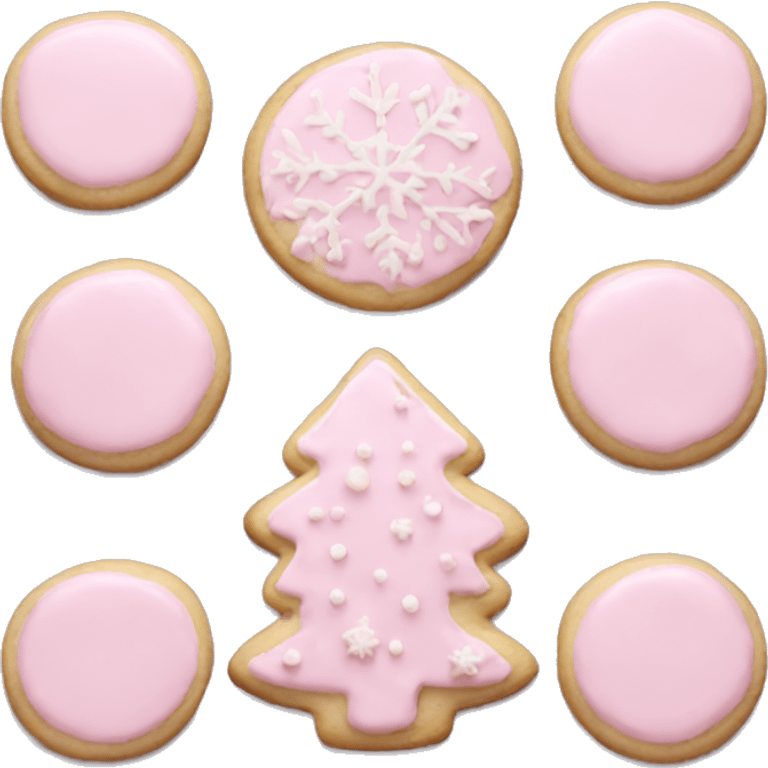 Light pink Christmas cookies emoji