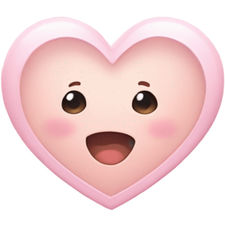 light baby pink heart emoji