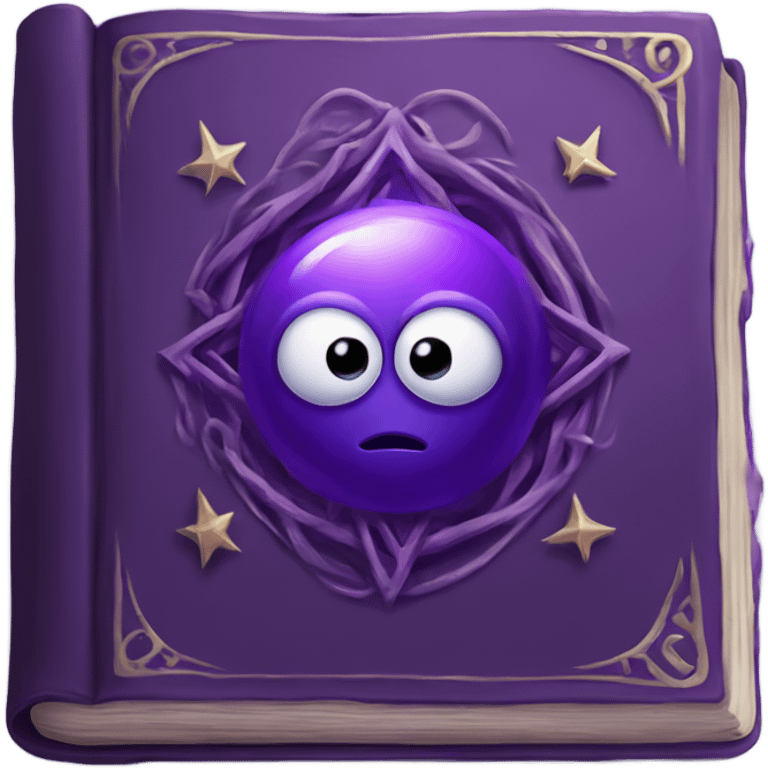 spell book that's purple with eye in the middle emoji