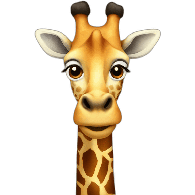 Giraffe with moustaches emoji