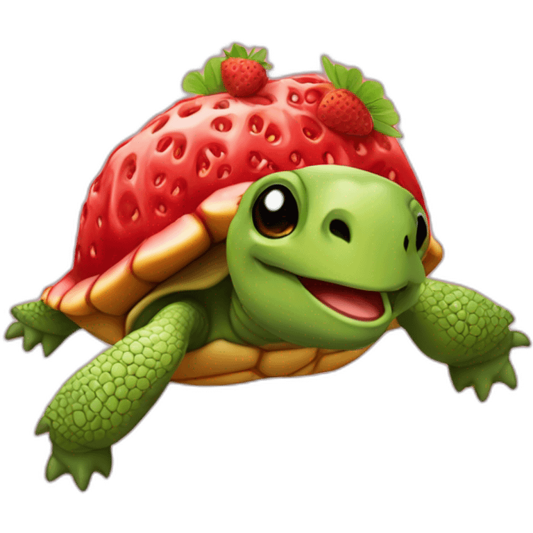 Tortue a la fraise emoji