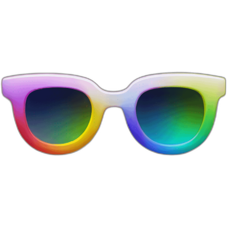 rainbow glasses no face emoji