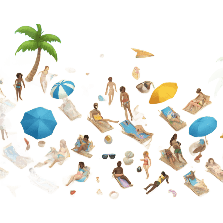 beach with people emoji