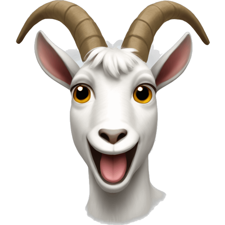 Goat with hahaha emoji