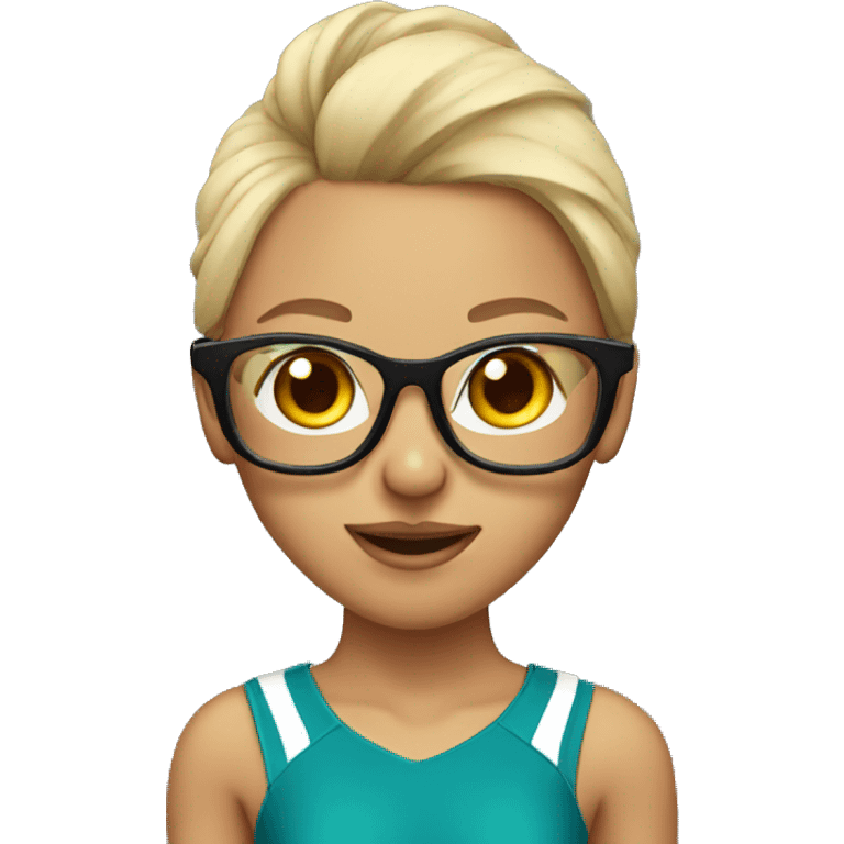 Cheerleader with glasses emoji