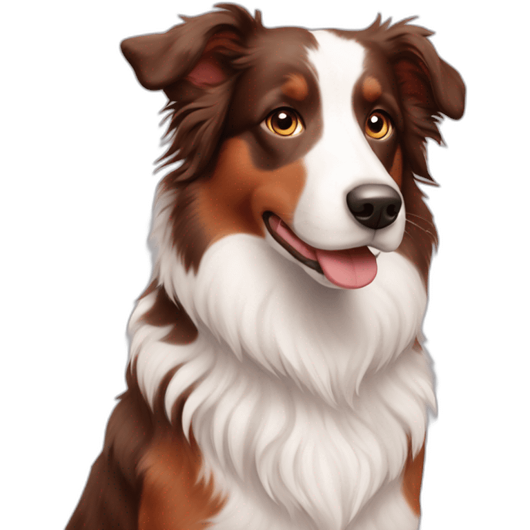 Red merle border collie emoji