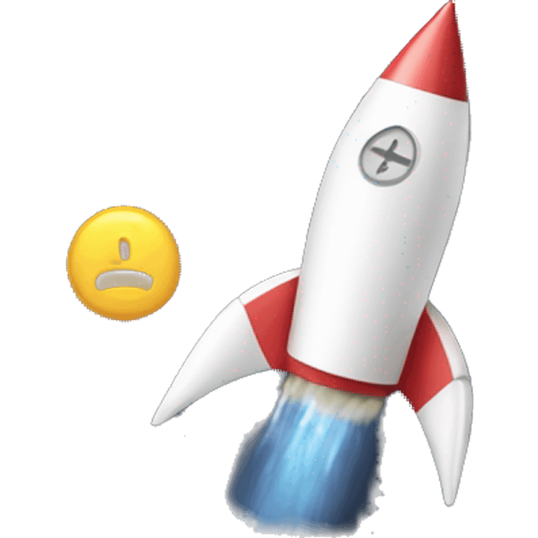 A rocket rises, around with many dollar symbols emoji