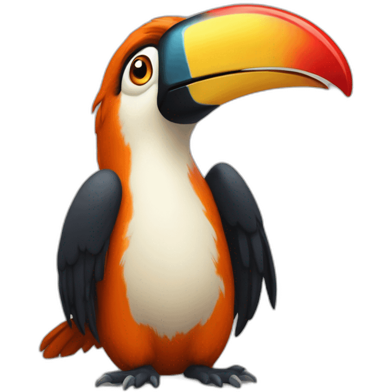 Renard avec un toucan emoji