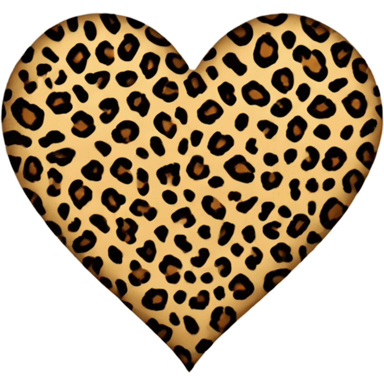 Leopard print heart emoji