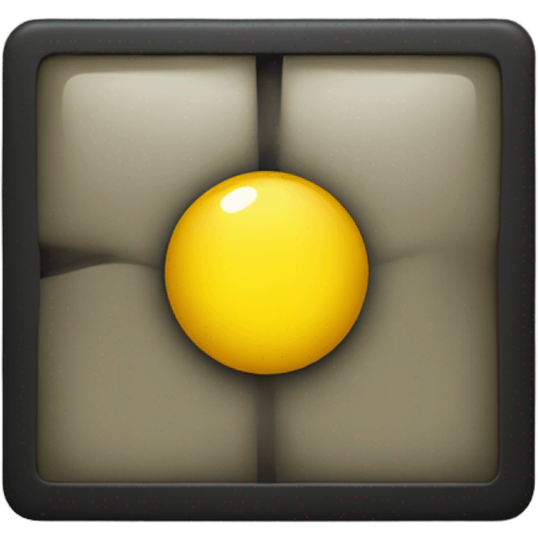 Rectangle top half black and bottom half yellow with yellow orb in Centre  emoji