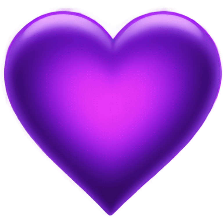 Purple neon heart emoji