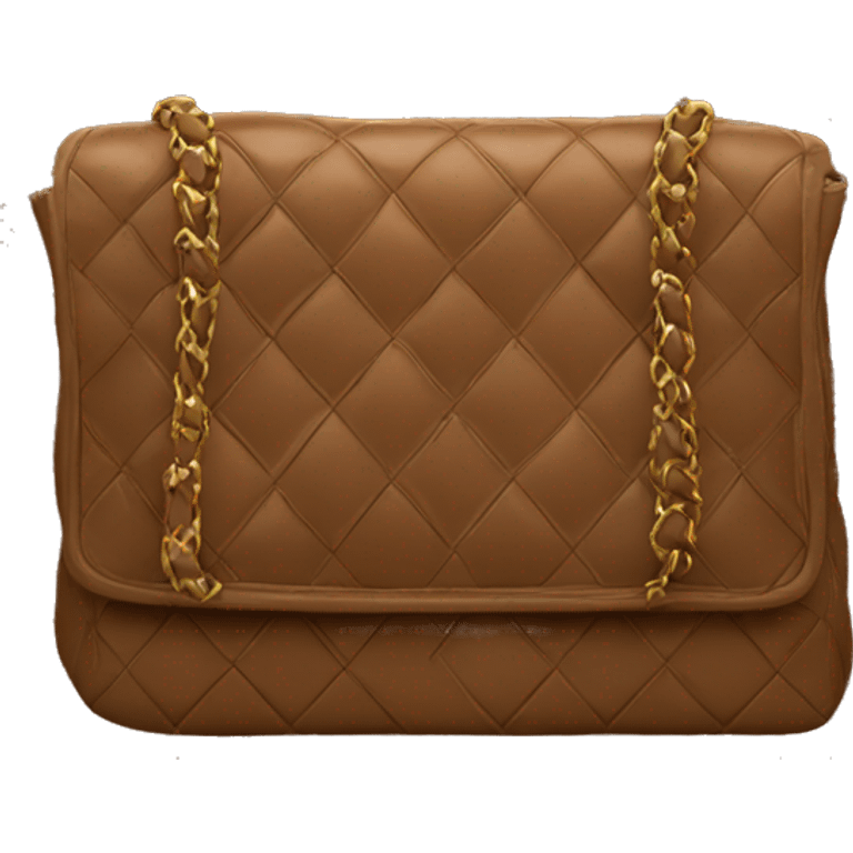 Chanel bag brown emoji