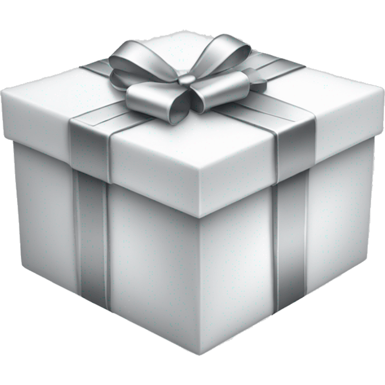 White and silver gift box emoji