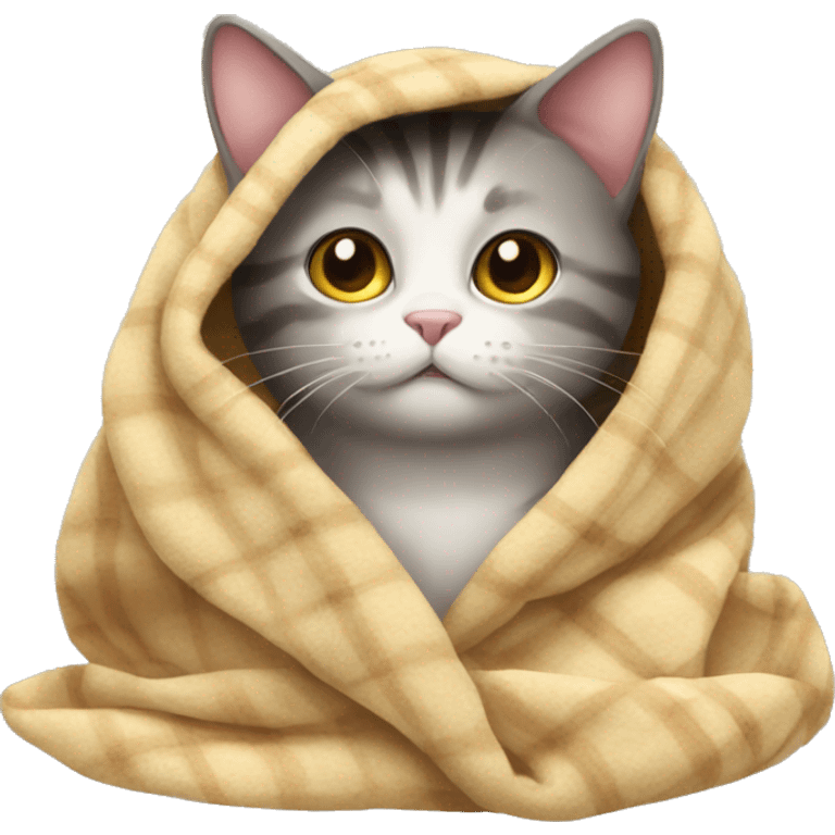 cat in blanket emoji