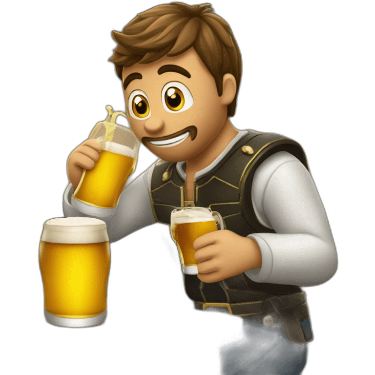 Buceador bebiendo una cerveza emoji