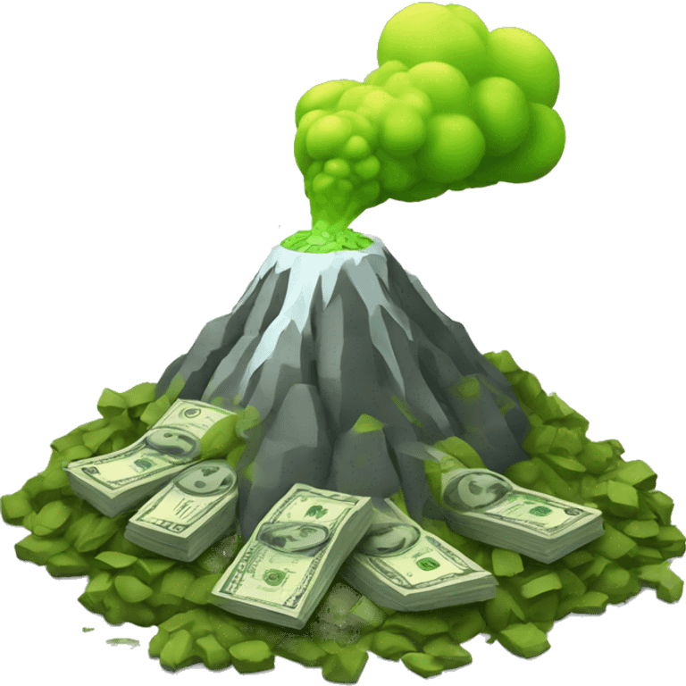 Money volcano emoji