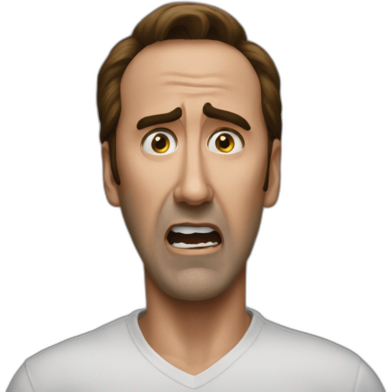 Nicolas cage scared emoji