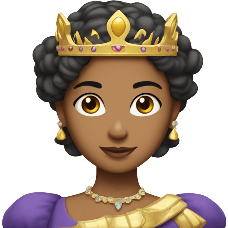 Princesa morena con corona  emoji