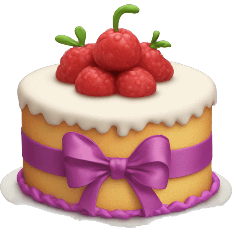 Cake on ribbon emoji