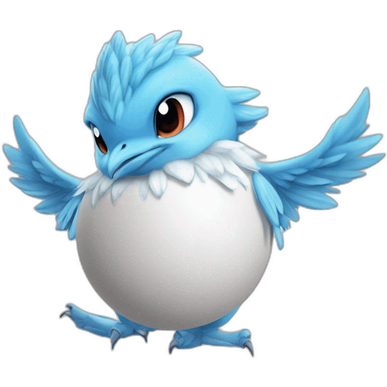 crazy funny stupid Articuno pokemon baby's realistic boku no pik o egg dual art artist emoji