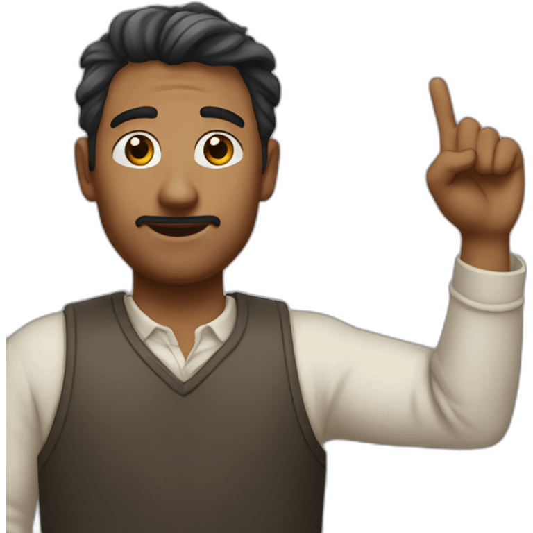 the man who raises his hand emoji