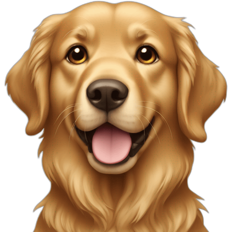 Golden retriever with brown hair girl emoji