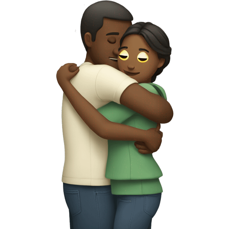 couple making a hug emoji