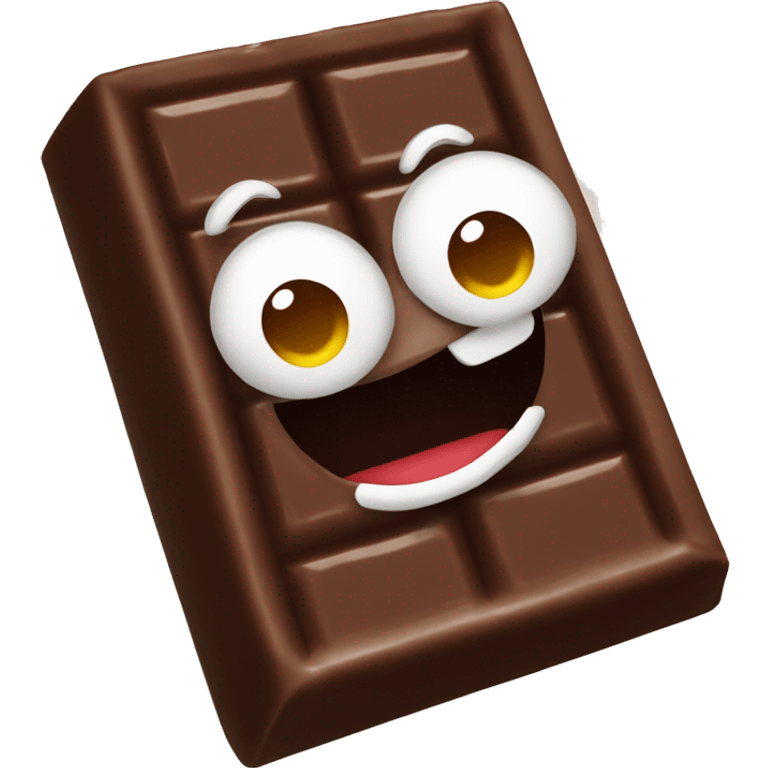 Happy chocolate bar emoji