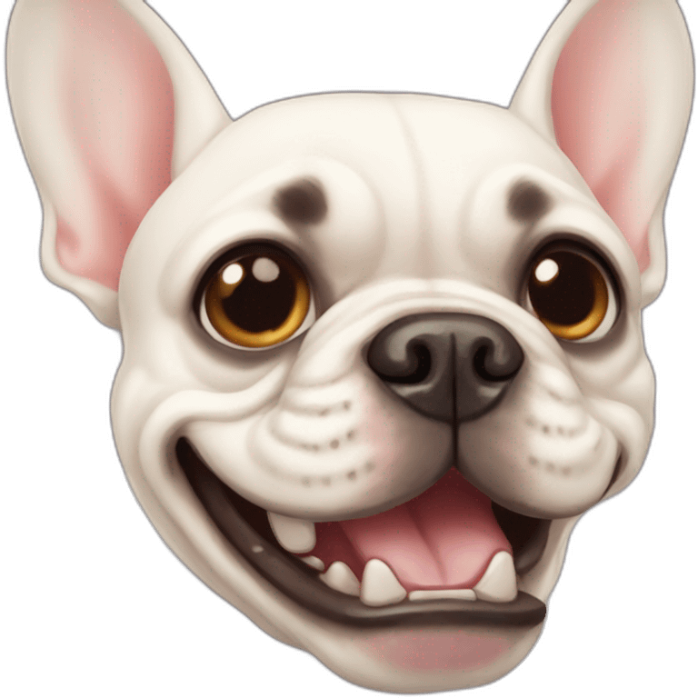 french bulldog big teeth emoji