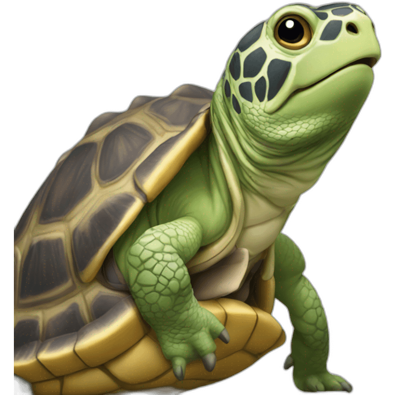 Tortue sur chat emoji