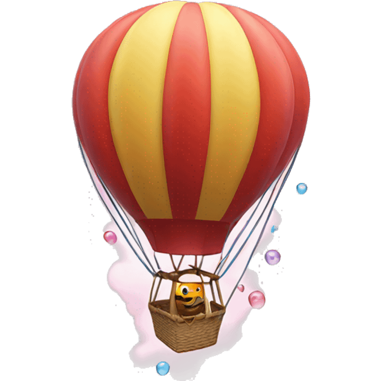 Hot air balloon with bubbles  emoji