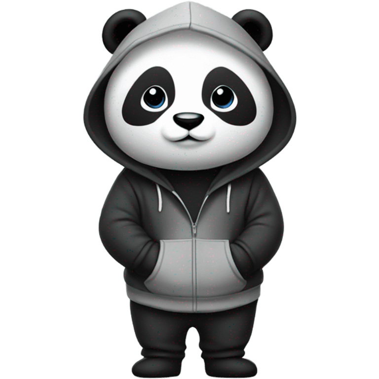 Panda wearing a hoodie emoji