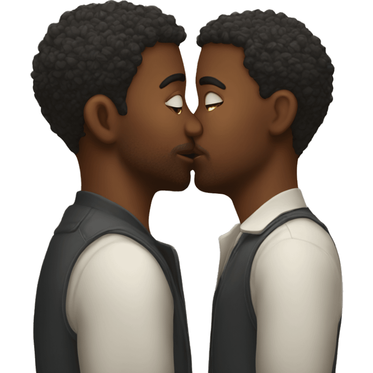 Guys kissing emoji