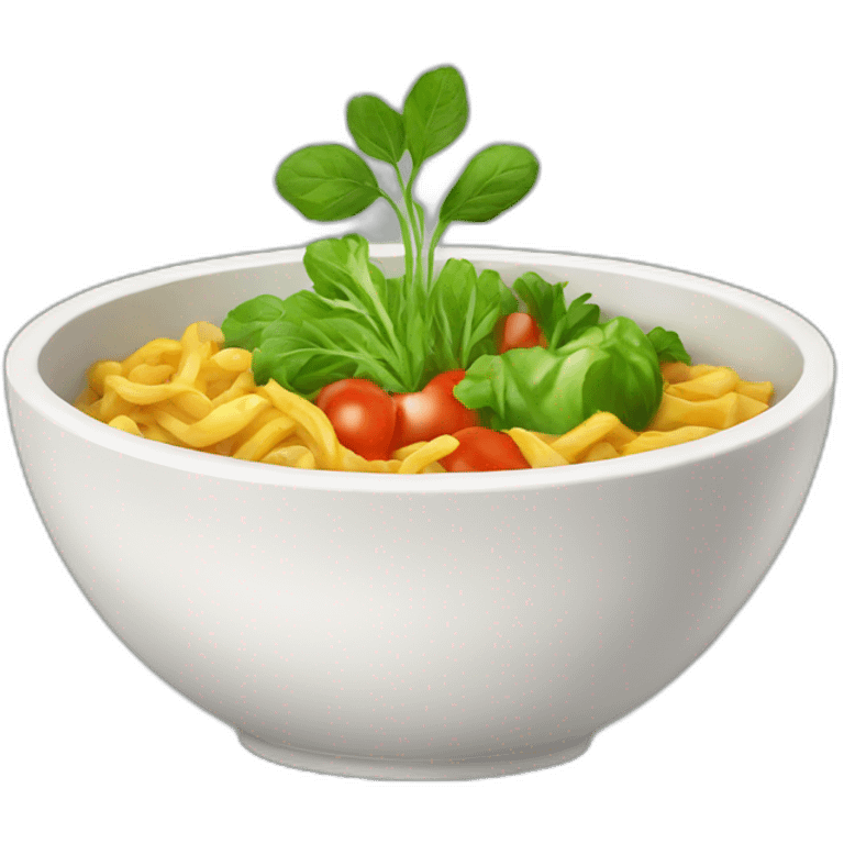 Vegetarian food in a bowl emoji