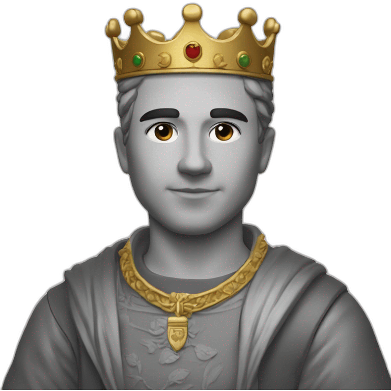 Garçon banc type portugais avec une couronne emoji