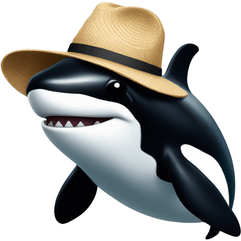 orca with hat and sunglasses  emoji