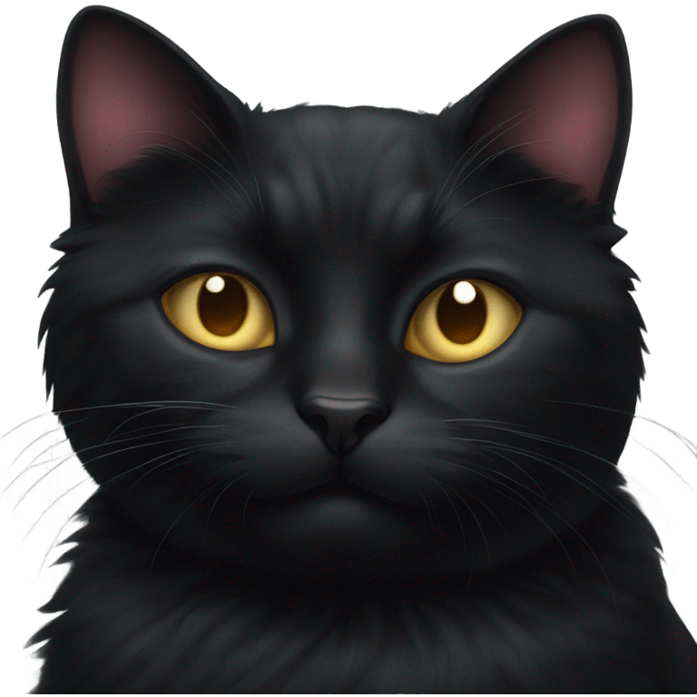 Black cat in love emoji