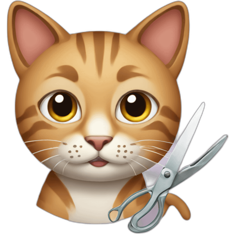 cat with scissors emoji