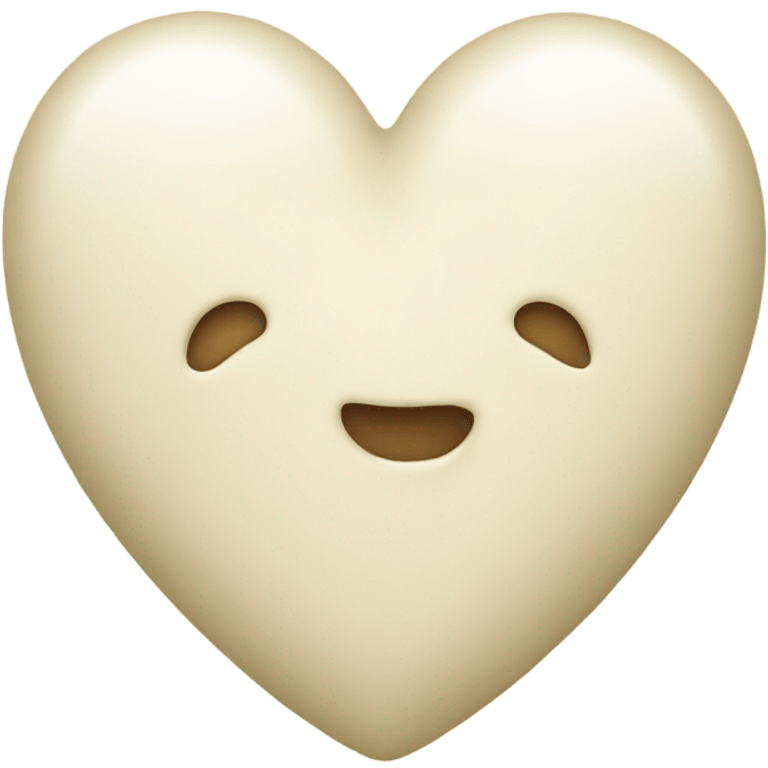 Cream heart emoji