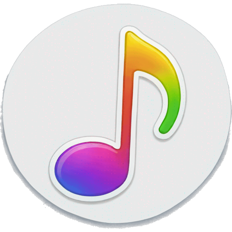 music note rainbow sticker emoji