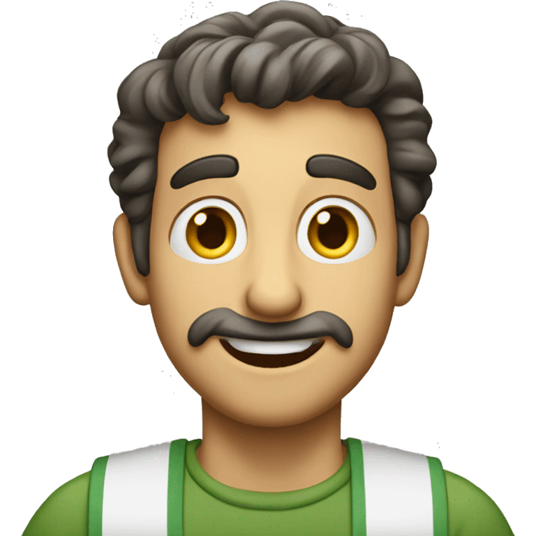 Smiling Italian man have a surprised emoji