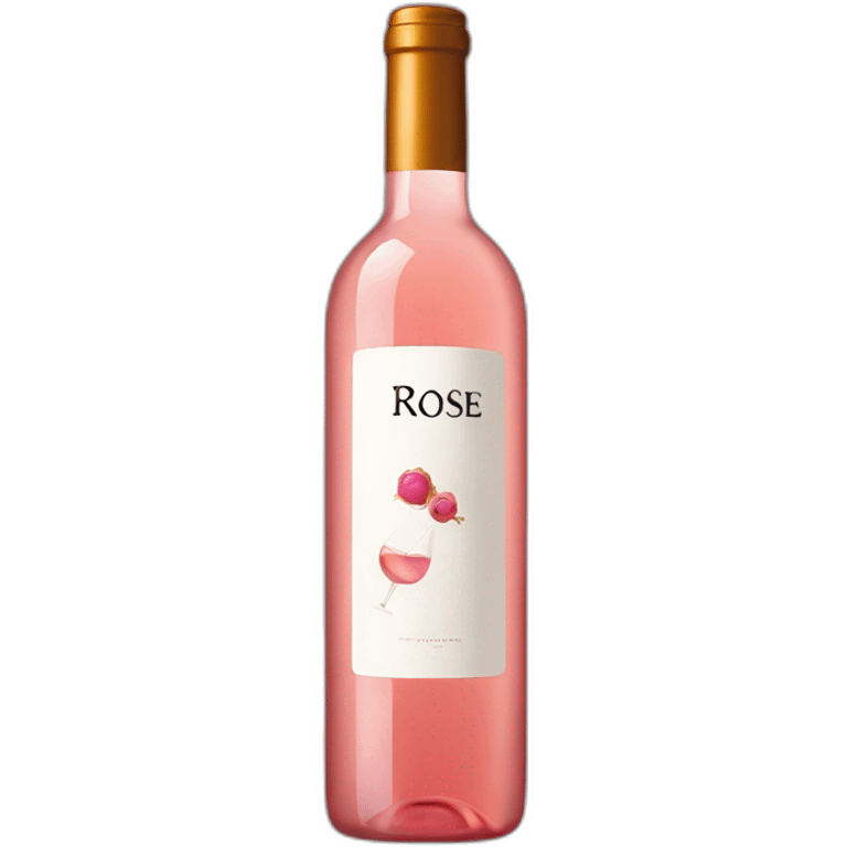 wine bottle of rosé emoji