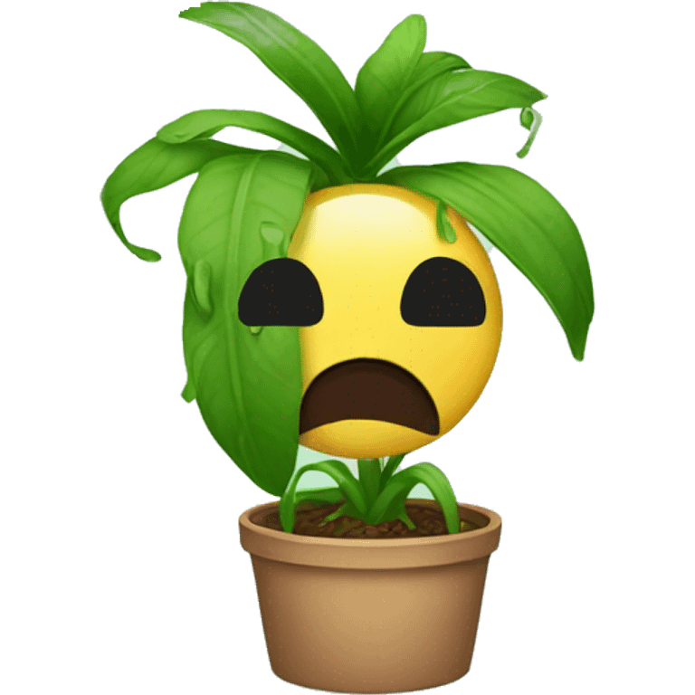 crying houseplant emoji