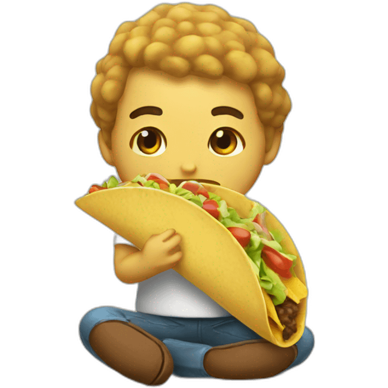 a taco eating a taco emoji