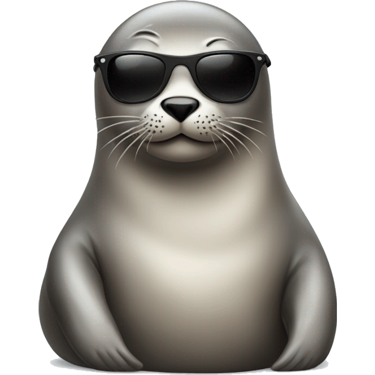 Seal with sunglasses and sunburn emoji